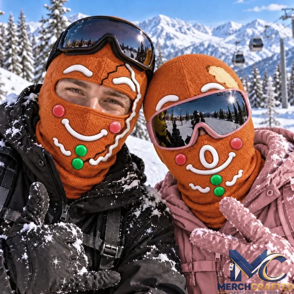 Personalized Gingerbread Christmas Ski Mask