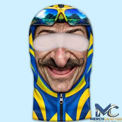 Personalized Mountain Biker Funny Face Ski Mask