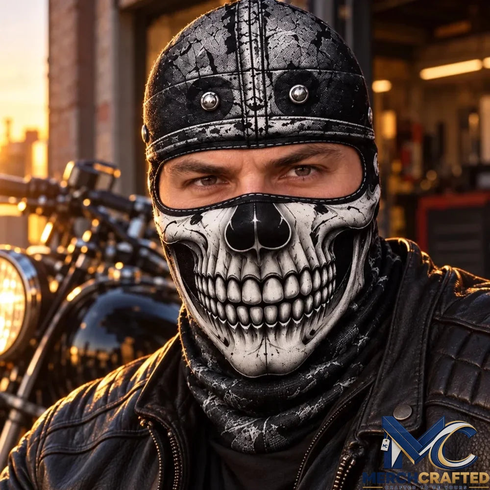 Personalized Skull Biker Face Ski Mask