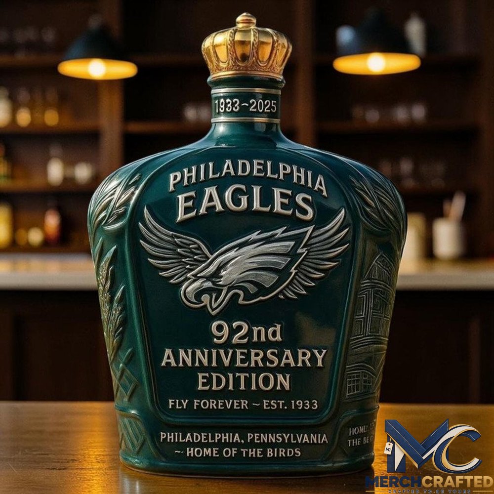Philadelphia Eagles 92nd Anniversary Whiskey Decanter