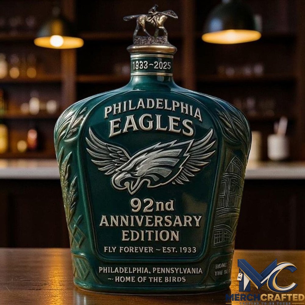Philadelphia Eagles 92nd Anniversary Whiskey Decanter