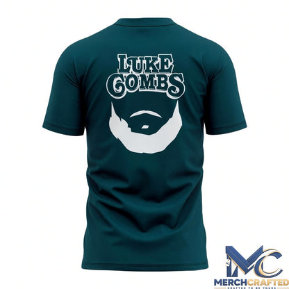 Philadelphia Eagles x Luke Combs skull-beard Special Edition Green Shirt