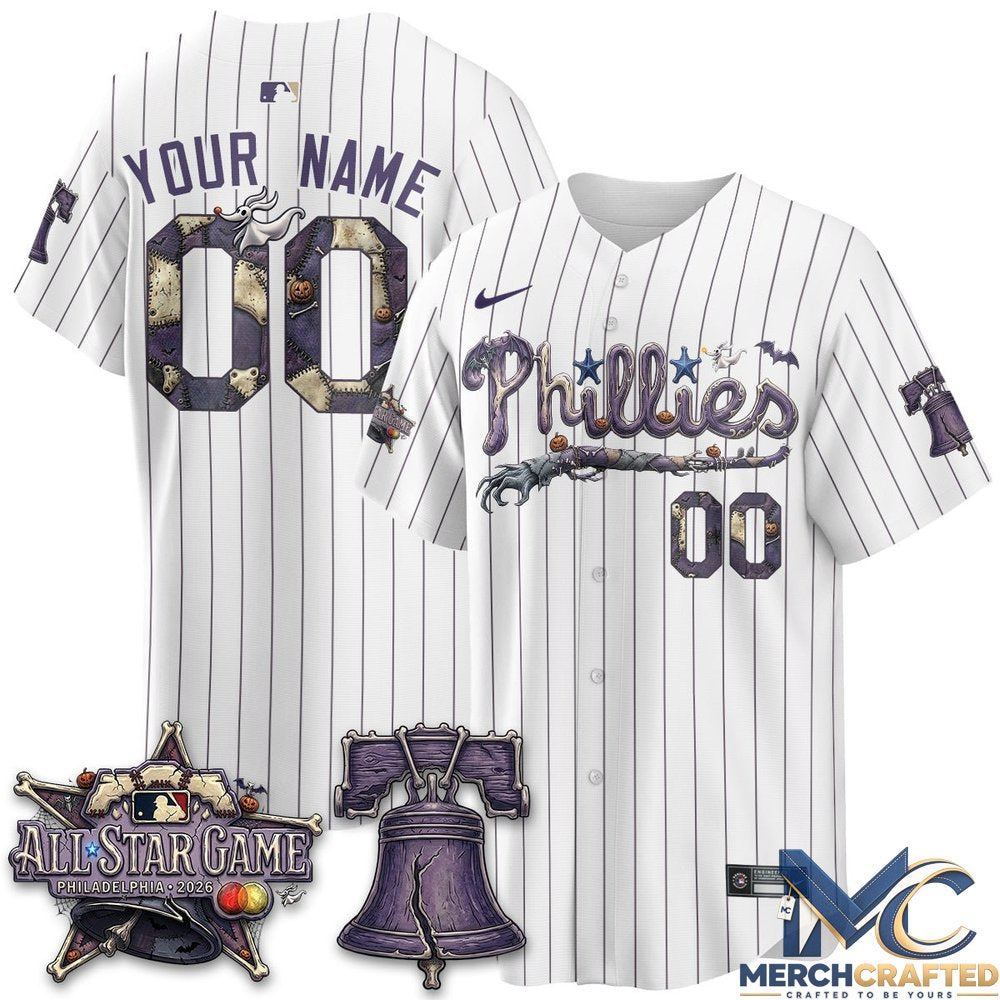 Philadelphia Philles Halloween Nightmare Edition Custom Baseball Jersey