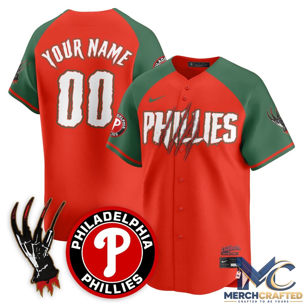 Philadelphia Phillies Nightmare on Elm Street Custom Baseball Jersey