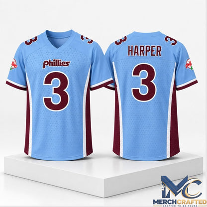 Phillies PECO Bryce Harper Football Jersey