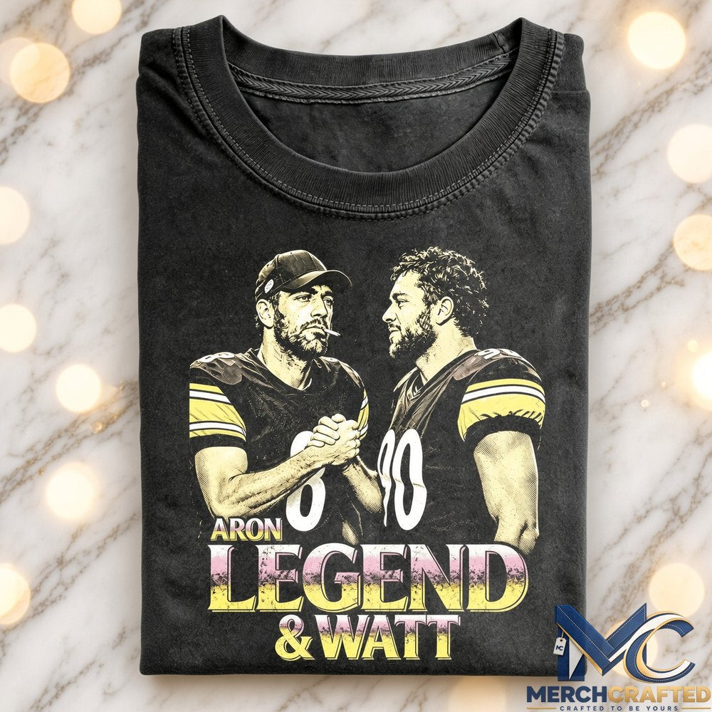 Pittsburgh Steelers x Aaron Rodgers x T.J. Watt Handshake Tee