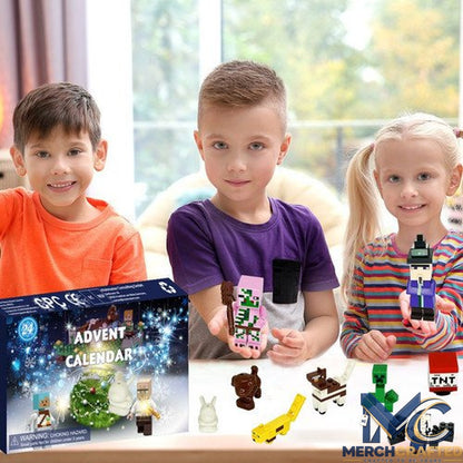 Pixel Building Block Advent Calendar 24 Day Christmas Countdown Character Figures Gift Set