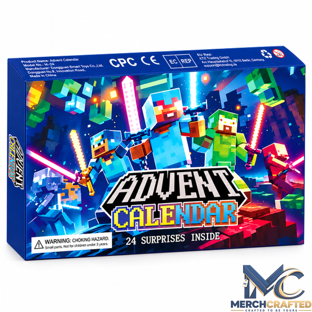 Pixel Building Block Advent Calendar 24 Day Christmas Countdown Toy Figures Gift for Kids