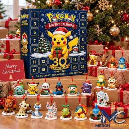 Pokemon 30th Anniversary Advent Calendar 2026 – 24 Holiday Ornaments Countdown (1996–2026 Edition)