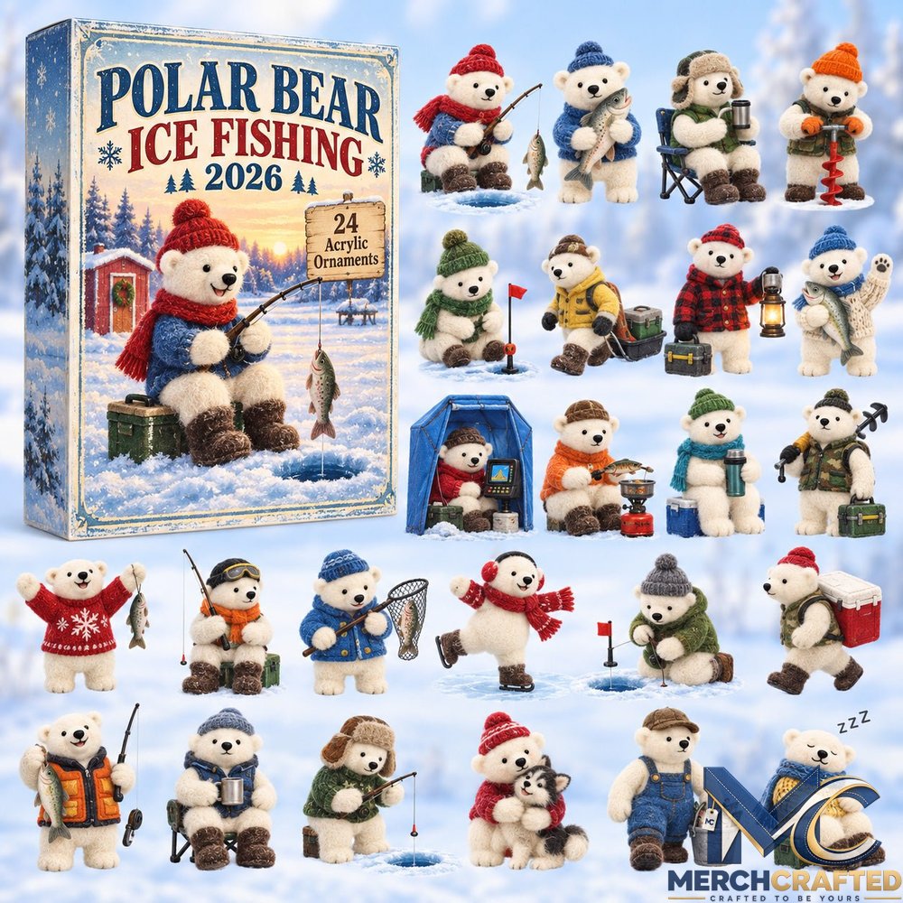Polar Bear Ice Fishing 2026 - 24-Day Festive Countdown Advent Calendar