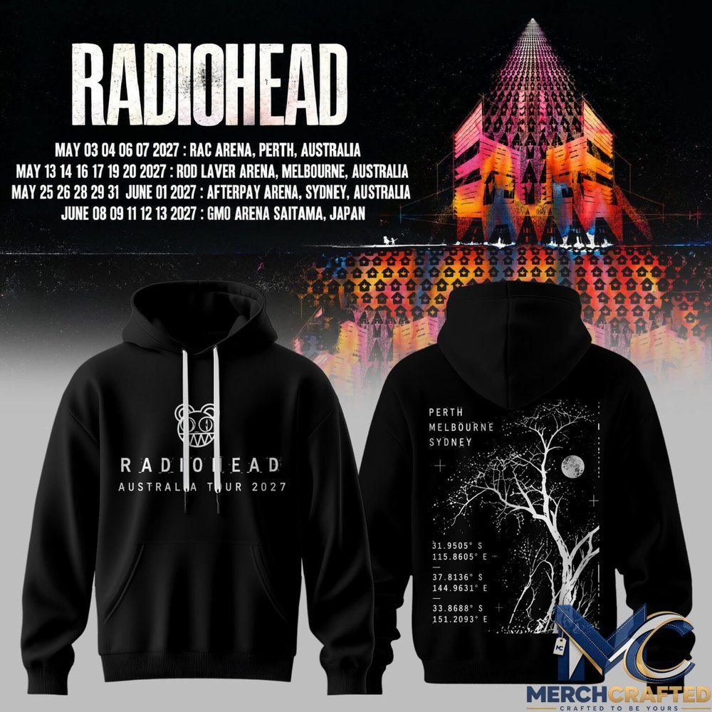 Radiohead- Australia Tour 2027 Hoodie