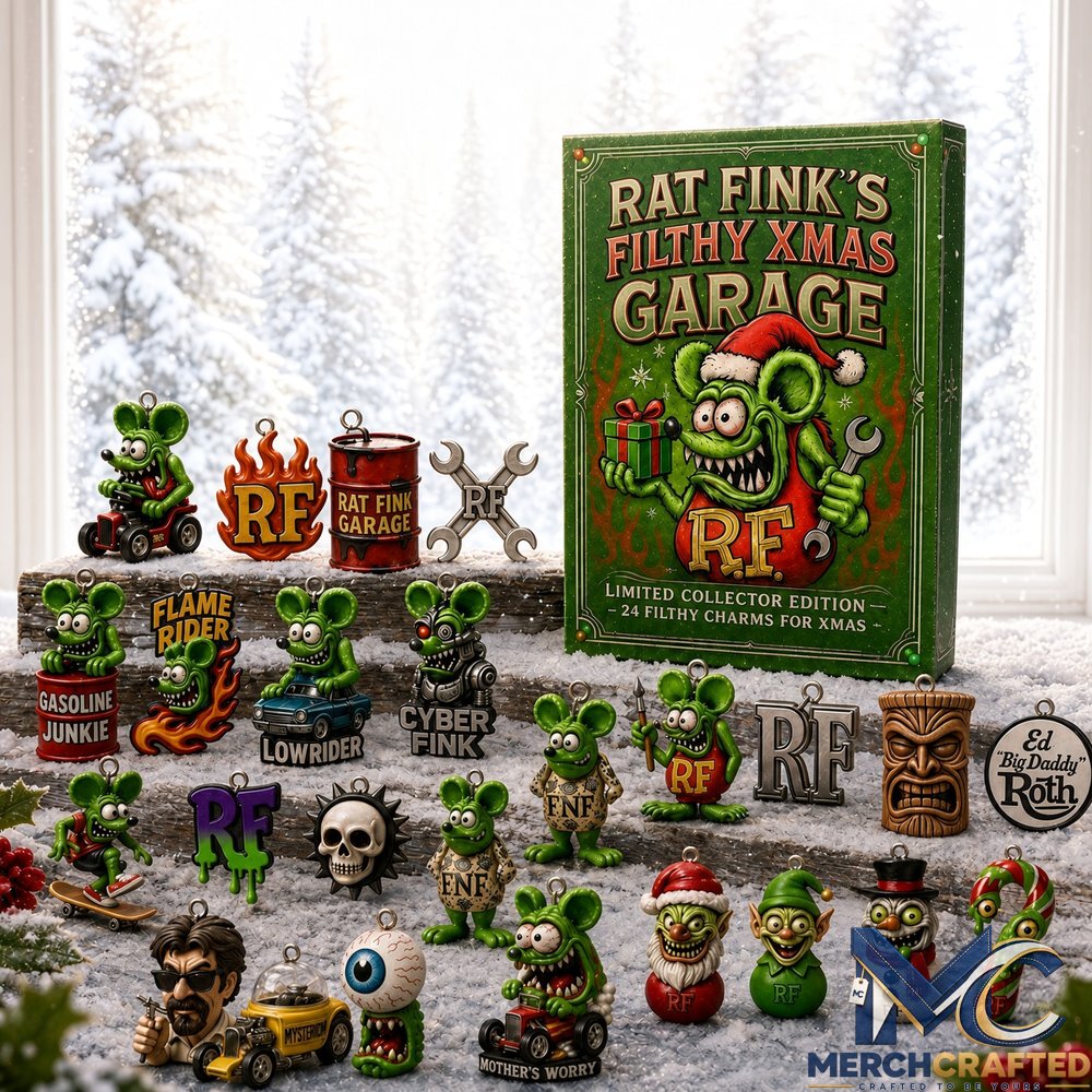 Rat Finks Filthy Xmas Garage Christmas Advent Calendar 2026 Xmas Home Decor  24 Filthy Charms Limited Edition