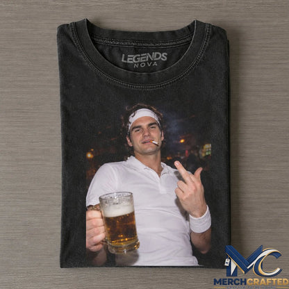 Roger Federer Tennis Legend Graphic T-Shirt