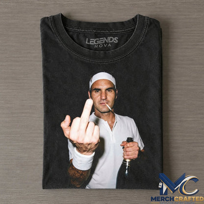 Roger Federer Tennis Legend Graphic T-Shirt