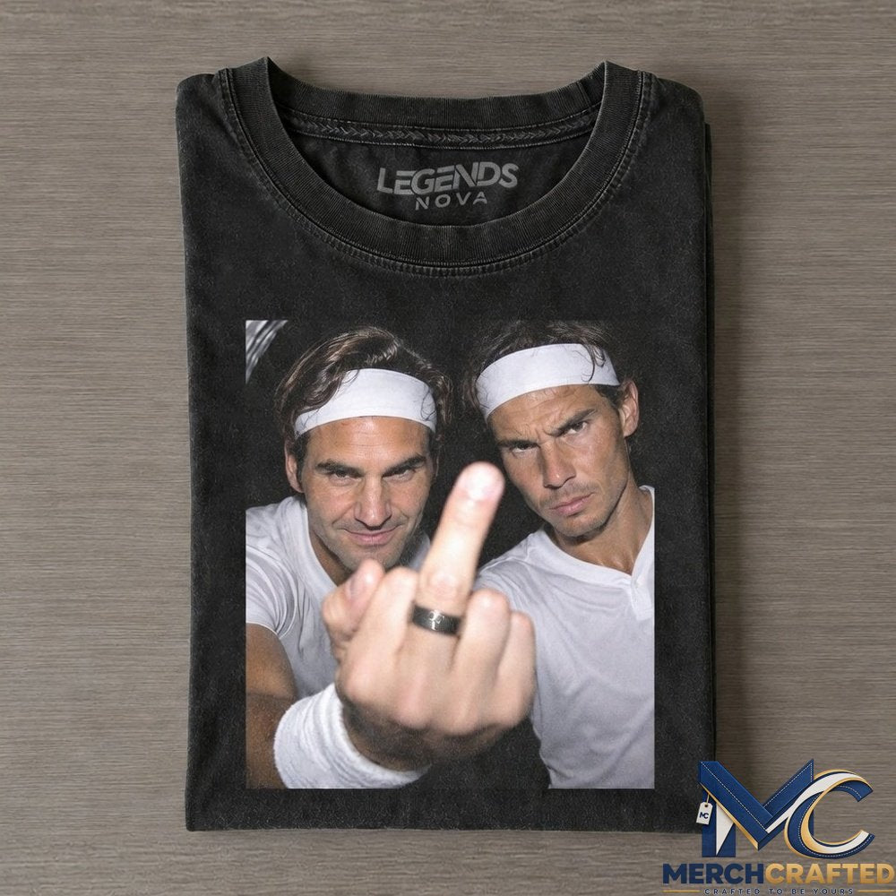Roger Federer x Rafael Nadal Tennis Legend Graphic T-Shirt