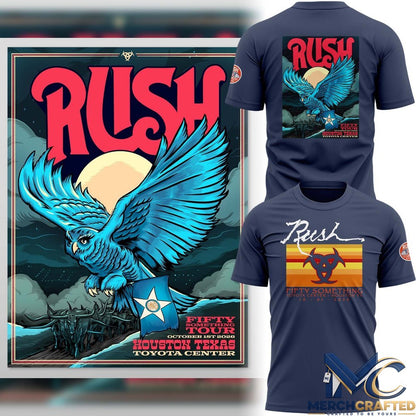 Rush Fifty Something Tour 2026 Houston T-Shirt