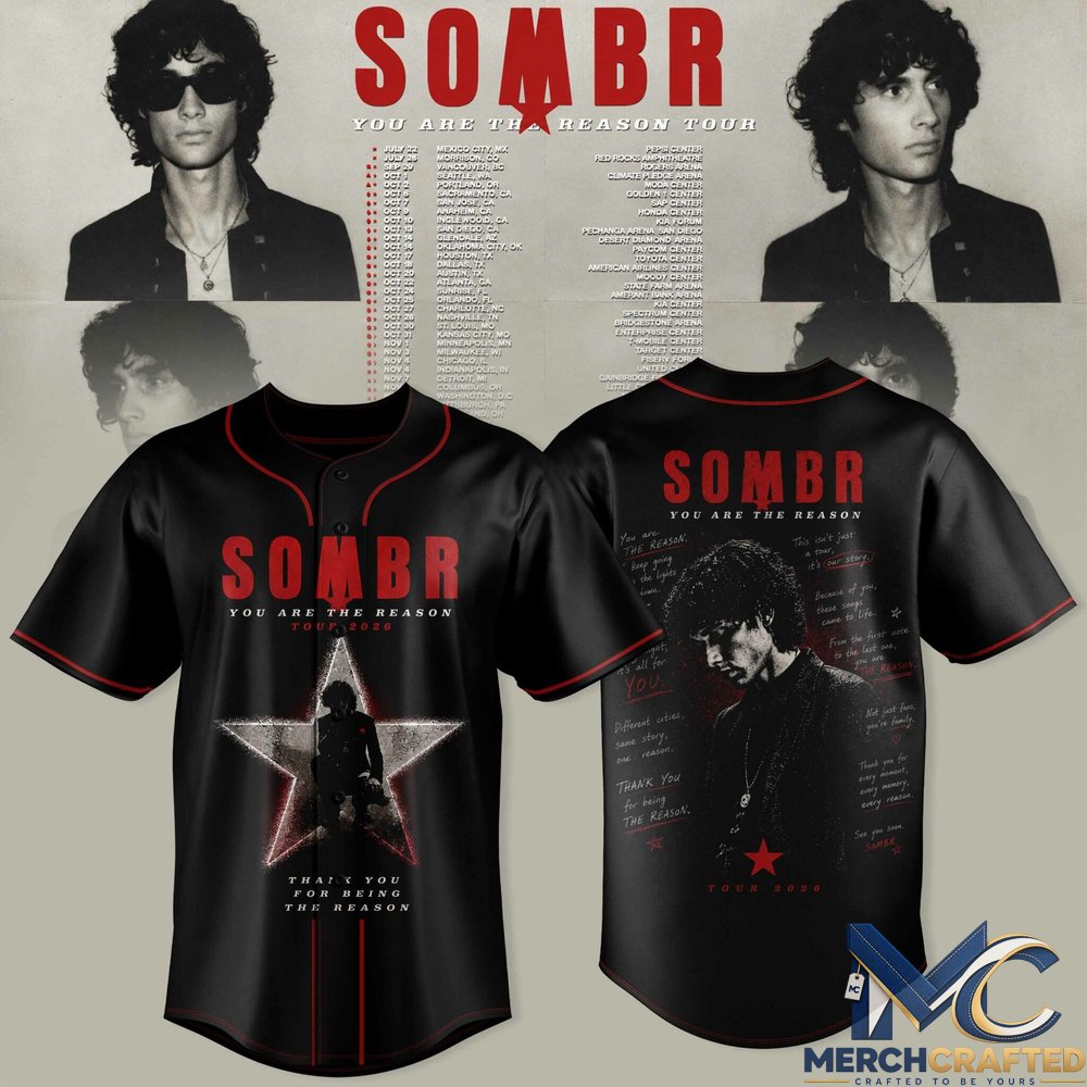 SOMBR You Are The Reason World Tour - AUxNZ Tour Baseball Jersey