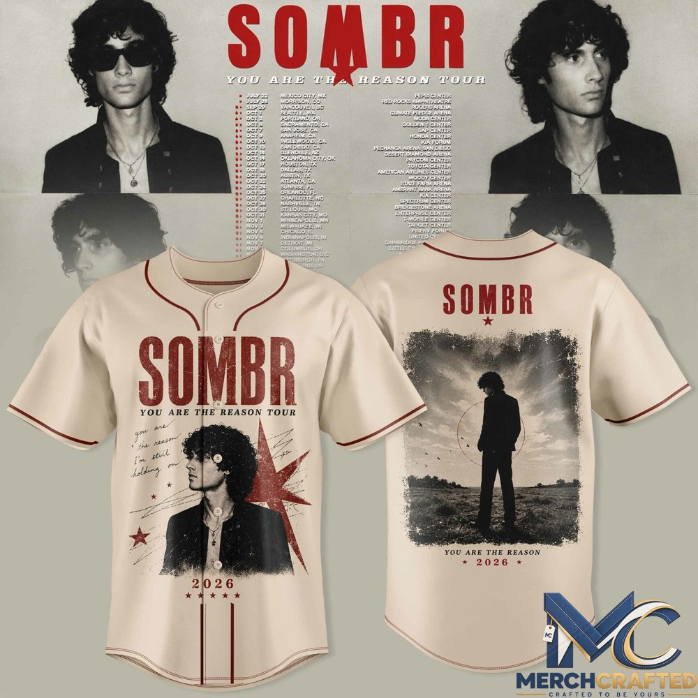 SOMBR You Are The Reason World Tour - AUxNZ Tour Baseball Jersey