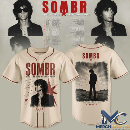 SOMBR You Are The Reason World Tour - AUxNZ Tour Baseball Jersey