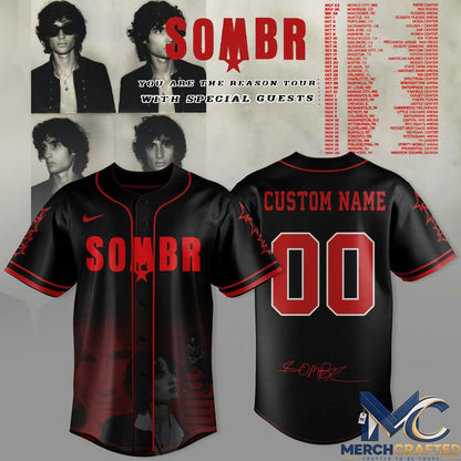 SOMBR You Are The Reason World Tour - AUxNZ Tour Baseball Jersey