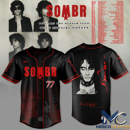 SOMBR You Are The Reason World Tour - AUxNZ Tour Baseball Jersey
