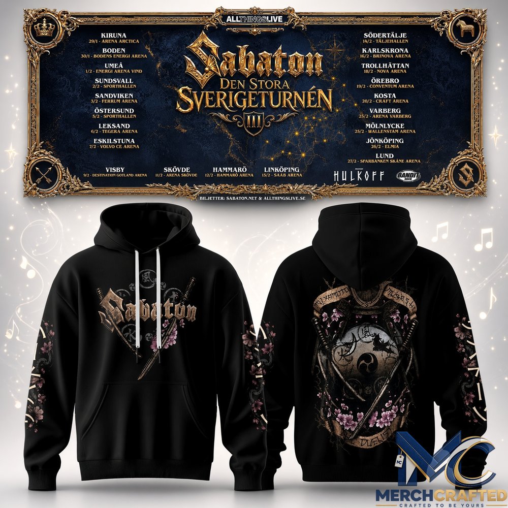 Sabaton The Grand Swedish Arena Tour 2027 Hoodie