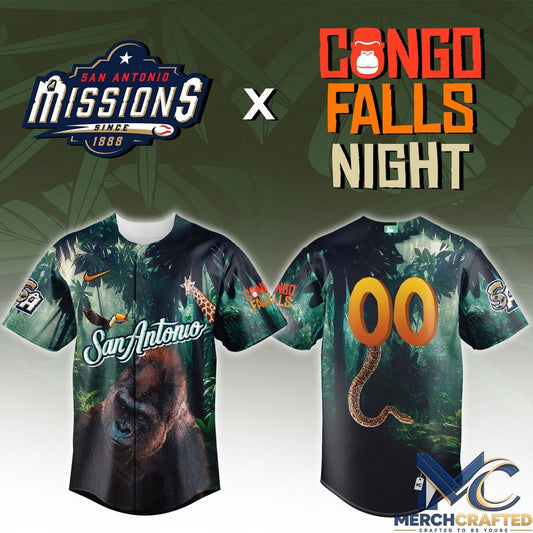 San Antonio Missions Congo Falls Night Custom Jersey