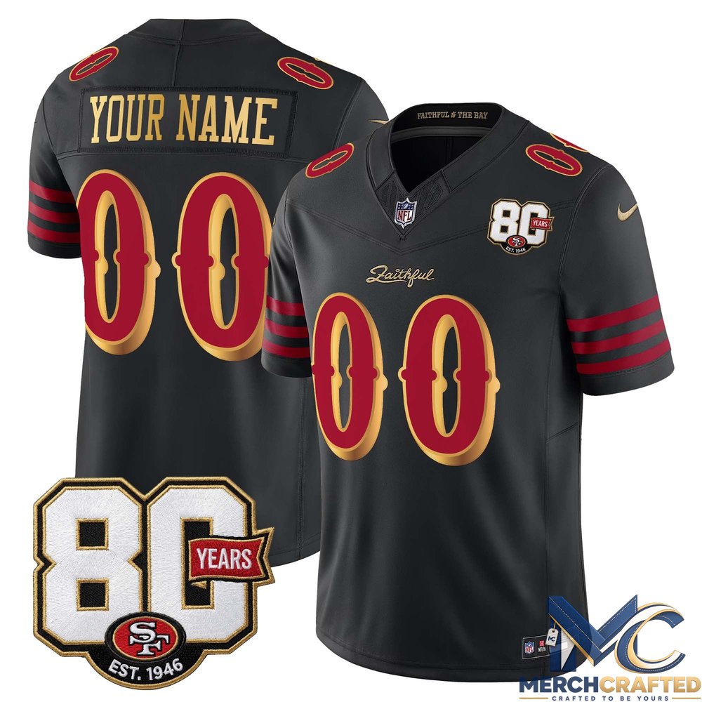 San Francisco 49ers 80th Anniversary Limited Custom Jersey - Rivalries Edition