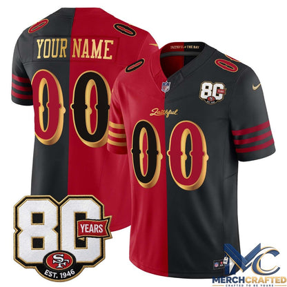 San Francisco 49ers 80th Anniversary Limited Custom Jersey - Rivalries Edition