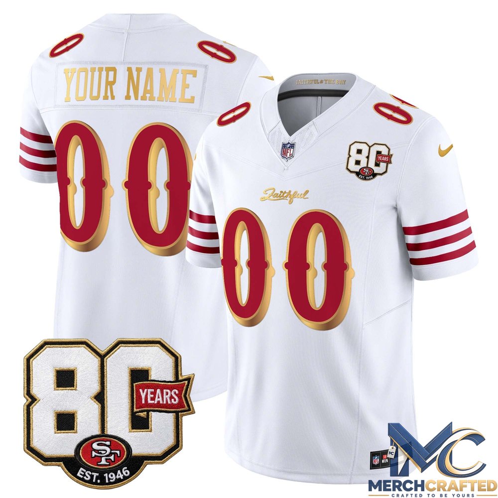 San Francisco 49ers 80th Anniversary Limited Custom Jersey - Rivalries Edition