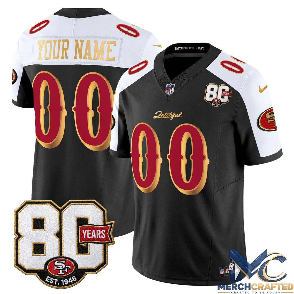 San Francisco 49ers 80th Anniversary Limited Custom Jersey - Rivalries Edition