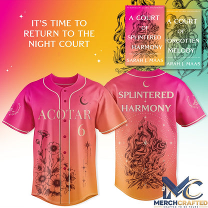 Sarah J Maas Splintered Harmony Baseball Jersey