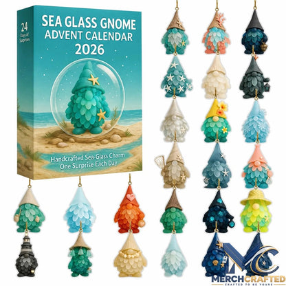 Sea Glass Gnome 2026 – Coastal Holiday Decor Advent Calendar