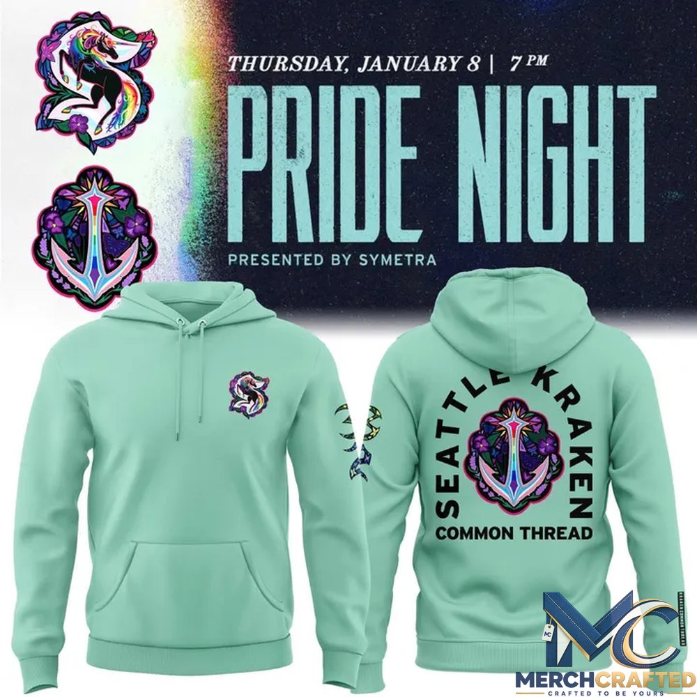 Seattle Kraken Pride Night 2026 Mint Hoodie