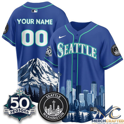Seattle Mariners City Edition Vapor Custom Baseball Jersey