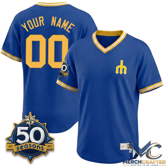 Seattle Mariners Legacy Edition Custom Jersey – Royal Blue