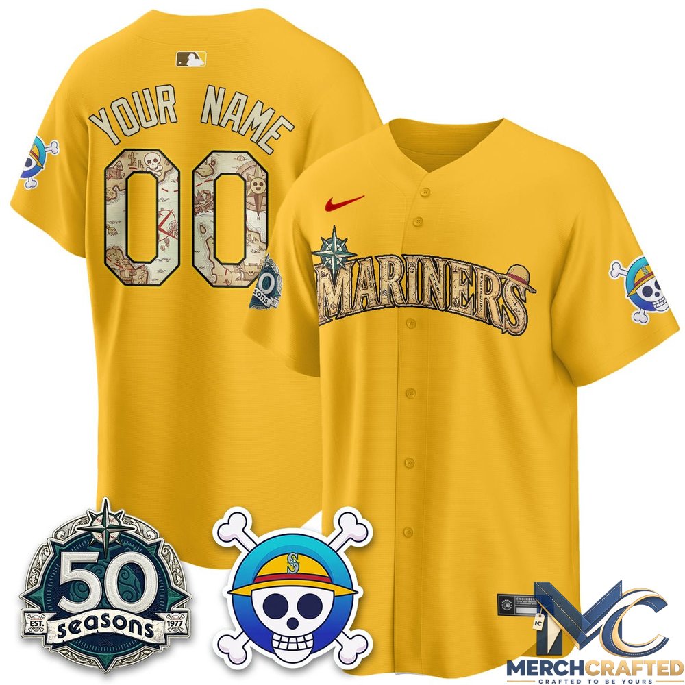 Seattle Mariners x One Piece Japanese Cartoon Vapor Limited Custom Baseball Jersey