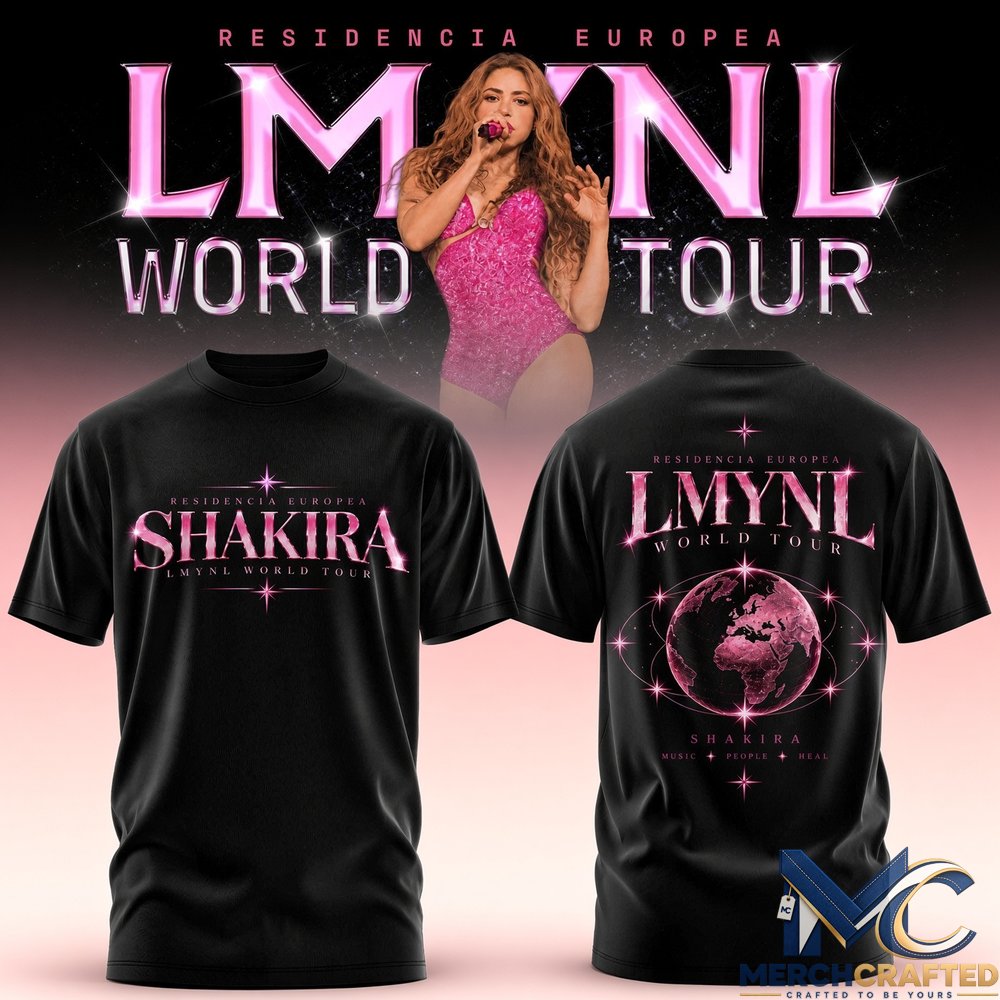Shakira Las Mujeres Ya No Lloran World Tour T-Shirt – Limited Edition Residencia Europea Tee