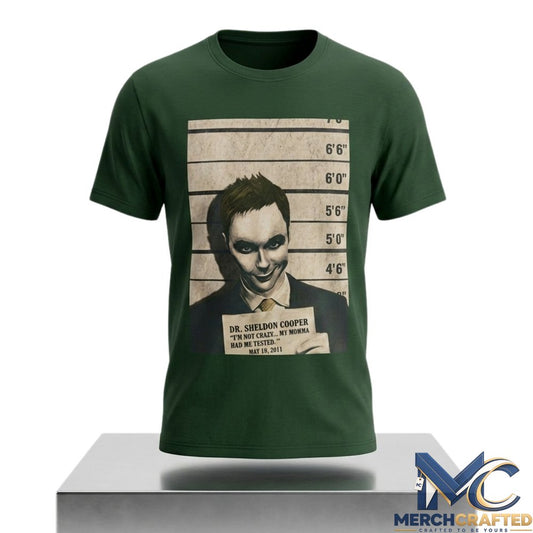 Sheldon Cooper Joker Mugshot Shirt