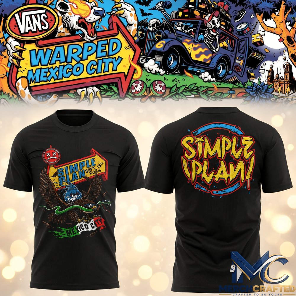 Simple Plan Vans Warped Tour Mexico City 2026 Shirt