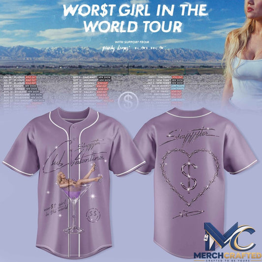 Slayyyter Worst Girl In The World Tour Special Baseball Jersey