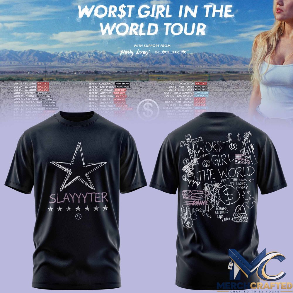 Slayyyter Worst Girl In The World Tour Special T-Shirt