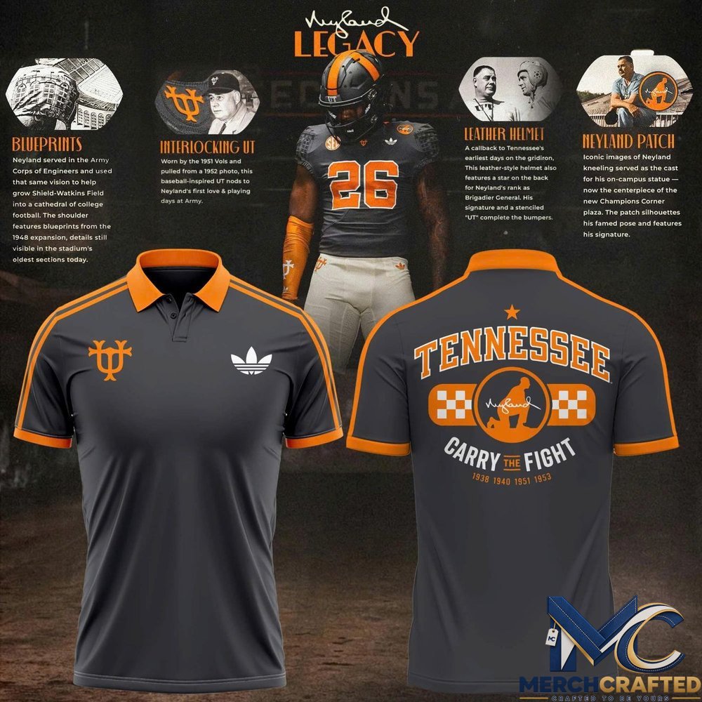 Smokey Grey Tennessee Football Neyland Legacy Polo