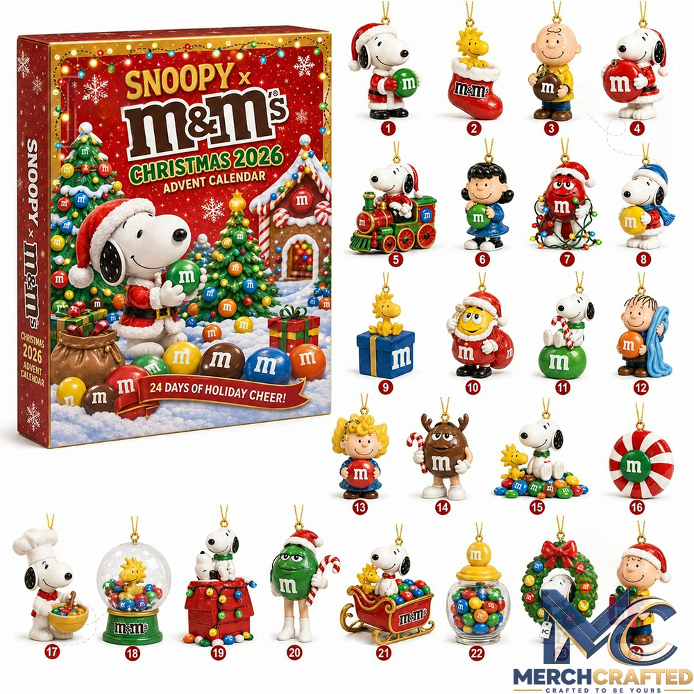 Snoopy x MnM'S Christmas Countdown Xmas Advent Calendar 2026