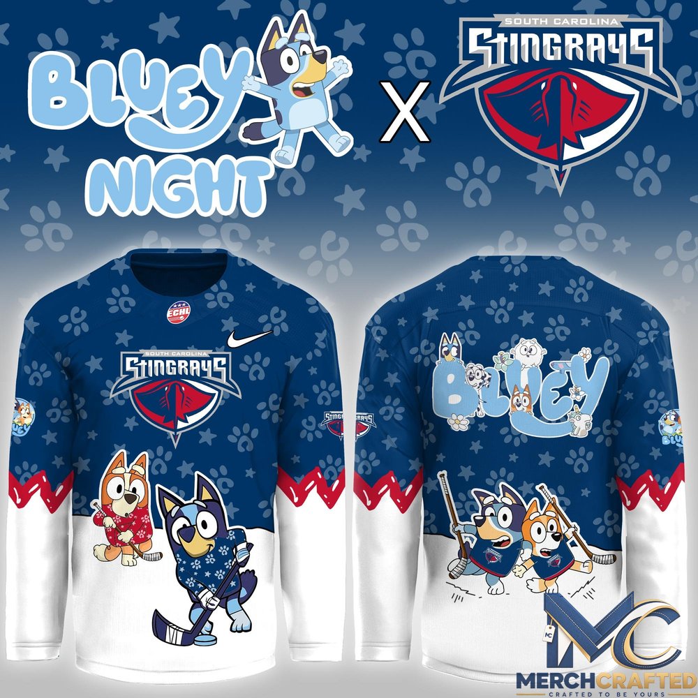 South Carolina Stingrays Bluey Night 2026 Limited Hockey Jersey