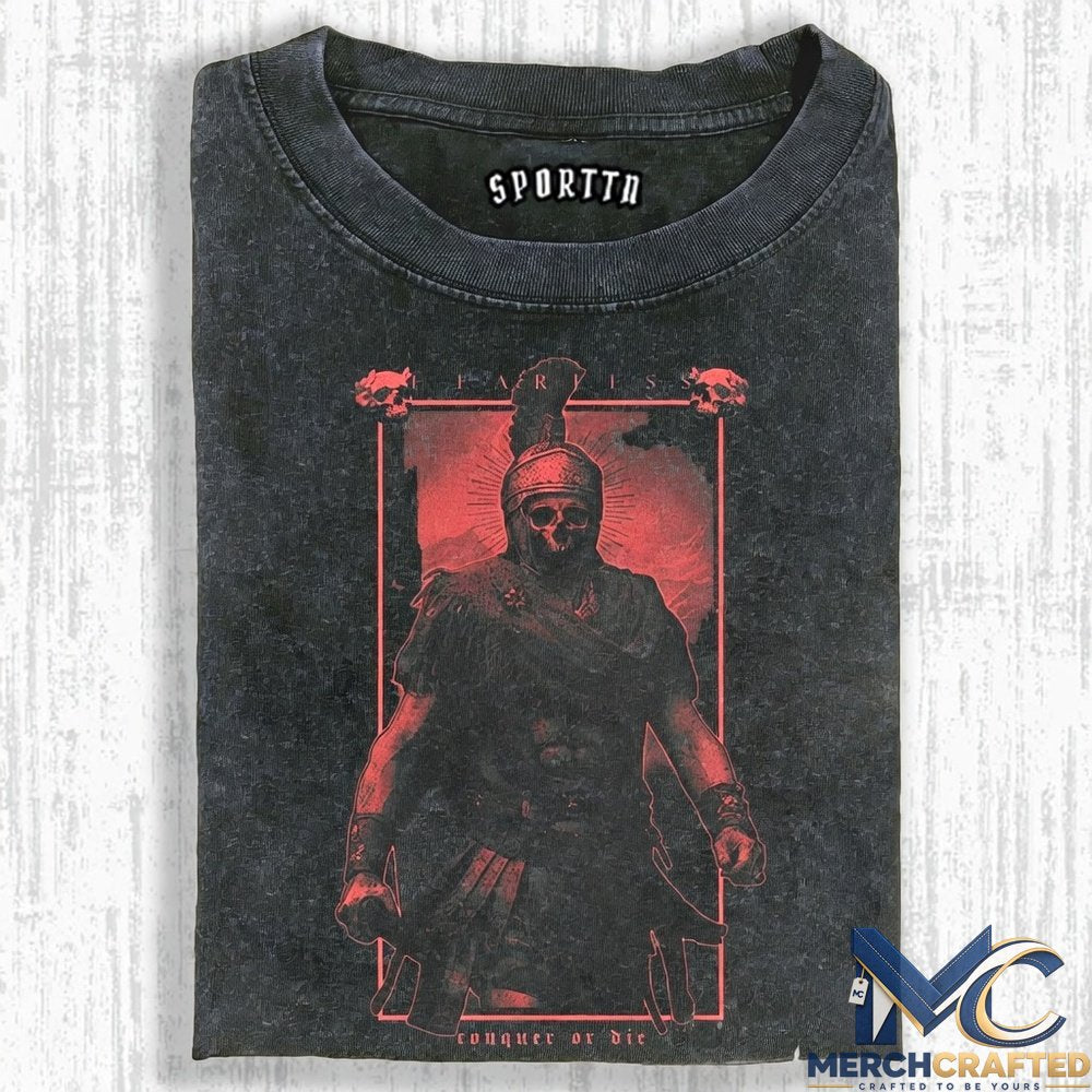 Spartan Warrior Fearless Conquer or Die T-Shirt