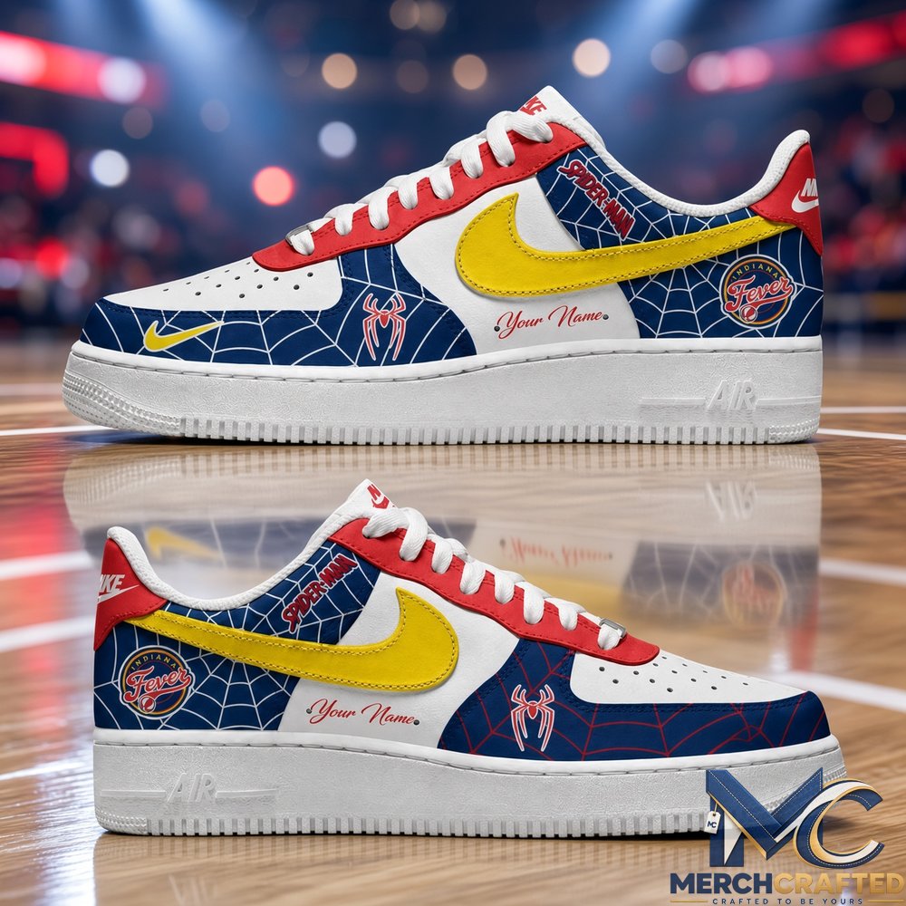 Spider-Man x Indiana Fever Custom Name Basketball Sneakers