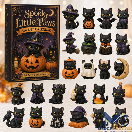 Spooky Little Paws 2026 Gift For Cat Lover Advent Calendar