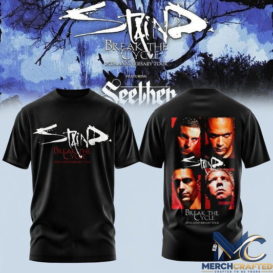 Staind Break The Cycle 25th Anniversary Tour T-Shirt