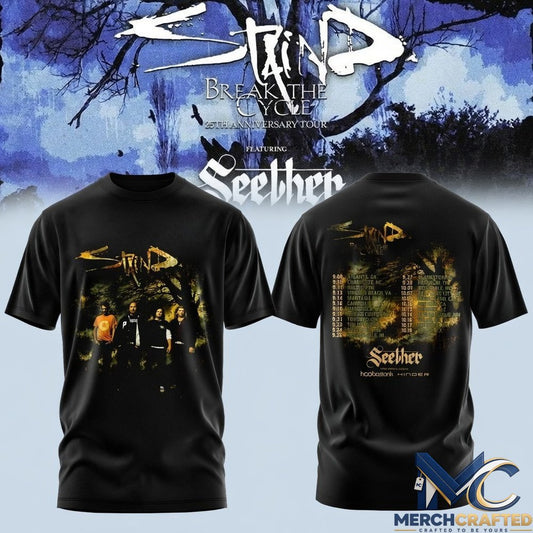 Staind Break The Cycle 25th Anniversary Tour T-Shirt